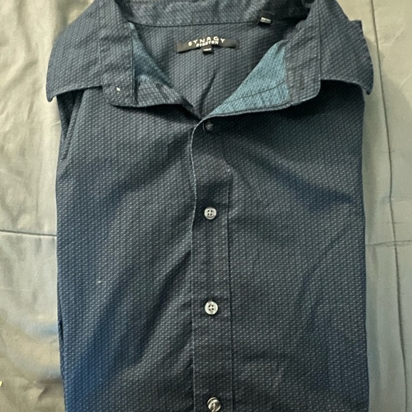 SYNRGY @DXL DEEP BLUE BUTTON DOWN - Picture 1 of 5